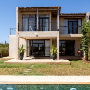 Villa Alminar à Essaouira, façade et piscine privée